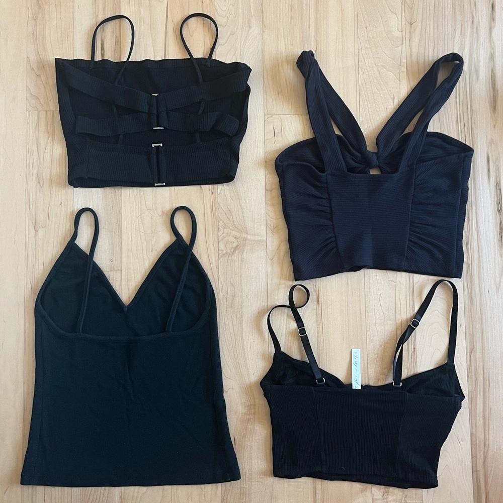 Bundle of three black tank tops